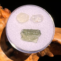Moldavite, Phenakite, & Herkimer Diamond #78-Moldavite Life