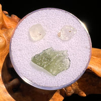 Moldavite, Phenakite, & Herkimer Diamond #79-Moldavite Life