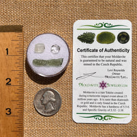 Moldavite, Phenakite, & Herkimer Diamond #80-Moldavite Life