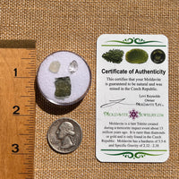 Moldavite, Phenakite, & Herkimer Diamond #81-Moldavite Life