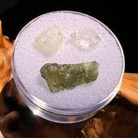 Moldavite, Phenakite, & Herkimer Diamond #84-Moldavite Life