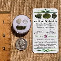 Moldavite, Phenakite, & Herkimer Diamond #84-Moldavite Life