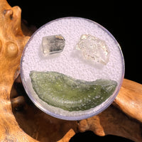 Moldavite, Phenakite, & Herkimer Diamond #85-Moldavite Life