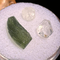 Moldavite, Phenakite, & Herkimer Diamond #86-Moldavite Life