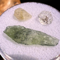 Moldavite, Phenakite, & Herkimer Diamond #88-Moldavite Life