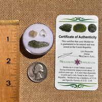 Moldavite, Phenakite, & Herkimer Diamond #88-Moldavite Life