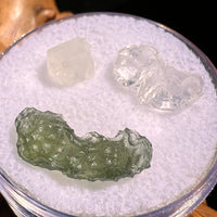 Moldavite, Phenakite, & Herkimer Diamond #89-Moldavite Life