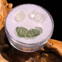 Moldavite, Phenakite, & Herkimer Diamond #89-Moldavite Life