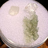 Moldavite, Phenakite, & Herkimer Diamond #90-Moldavite Life