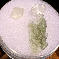 Moldavite, Phenakite, & Herkimer Diamond #90-Moldavite Life
