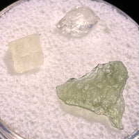 Moldavite, Phenakite, & Herkimer Diamond #91-Moldavite Life