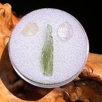 Moldavite, Phenakite, & Herkimer Diamond #93-Moldavite Life