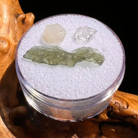 Moldavite, Phenakite, & Herkimer Diamond #94-Moldavite Life