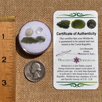 Moldavite, Phenakite, & Herkimer Diamond #94-Moldavite Life