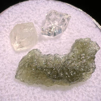 Moldavite, Phenakite, & Herkimer Diamond #95-Moldavite Life
