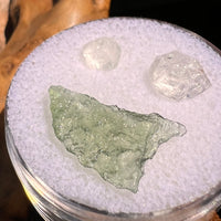 Moldavite, Phenakite, & Herkimer Diamond #97-Moldavite Life