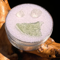 Moldavite, Phenakite, & Herkimer Diamond #97-Moldavite Life