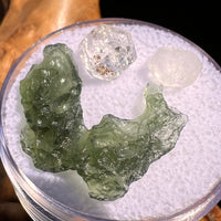 Moldavite, Phenakite, & Herkimer Diamond #99-Moldavite Life