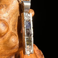 Moldavite Phenakite Meteorite Benitoite Herkimer Pendant Sterling #6771-Moldavite Life