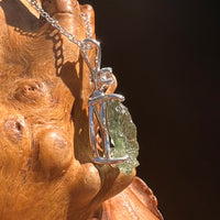 Moldavite & Phenakite Necklace Sterling #7644-Moldavite Life