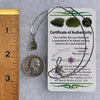 Moldavite & Pink Sapphire Necklace Sterling Silver #5049-Moldavite Life