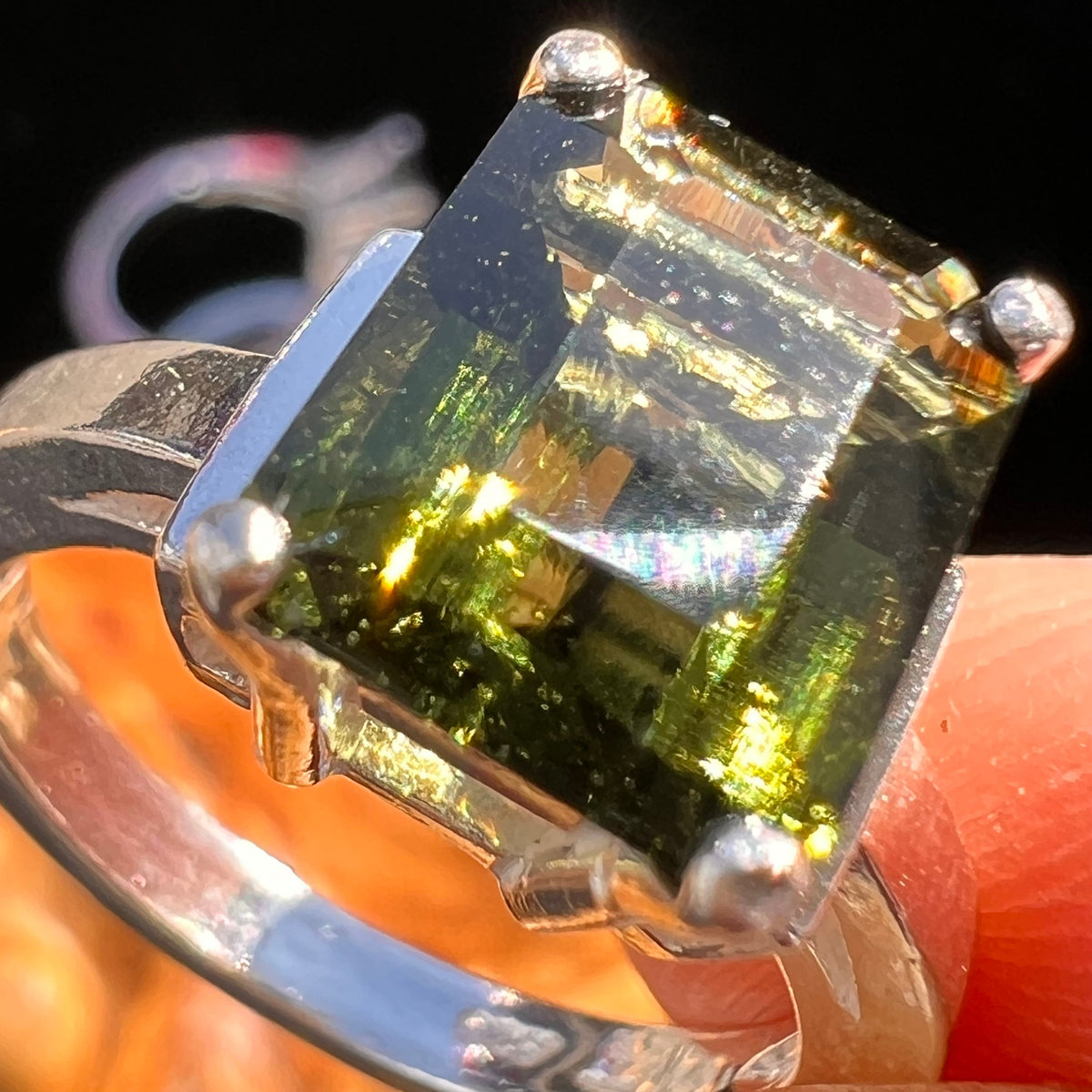 Moldavite Ring Sterling Silver #6119-Moldavite Life