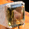 Moldavite Ring Sterling Silver Faceted #6114
