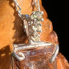 Moldavite & Rutile Quartz Pendant Sterling Silver #6767-Moldavite Life