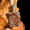 Moldavite & Rutile Quartz Pendant Sterling Silver #6767-Moldavite Life