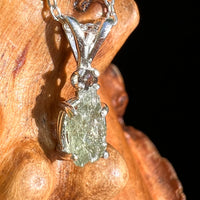 Moldavite & Smokey Quartz Necklace Sterling #7284-Moldavite Life