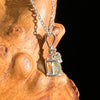 Moldavite & Smokey Quartz Necklace Sterling #7284-Moldavite Life