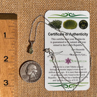 Moldavite & Smokey Quartz Necklace Sterling #7284-Moldavite Life
