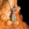 Moldavite & Smokey Quartz Necklace Sterling #7284-Moldavite Life