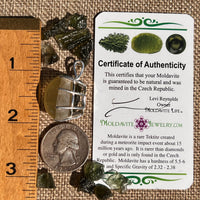 Moldavite & Star Citrine Pendant Sterling Silver "Hidden Gem" #8883-Moldavite Life