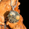 Moldavite & Stonehenge Preseli Stone Pendant Silver #6368-Moldavite Life