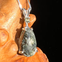 Moldavite & Stonehenge Preseli Stone Pendant Silver #6369-Moldavite Life