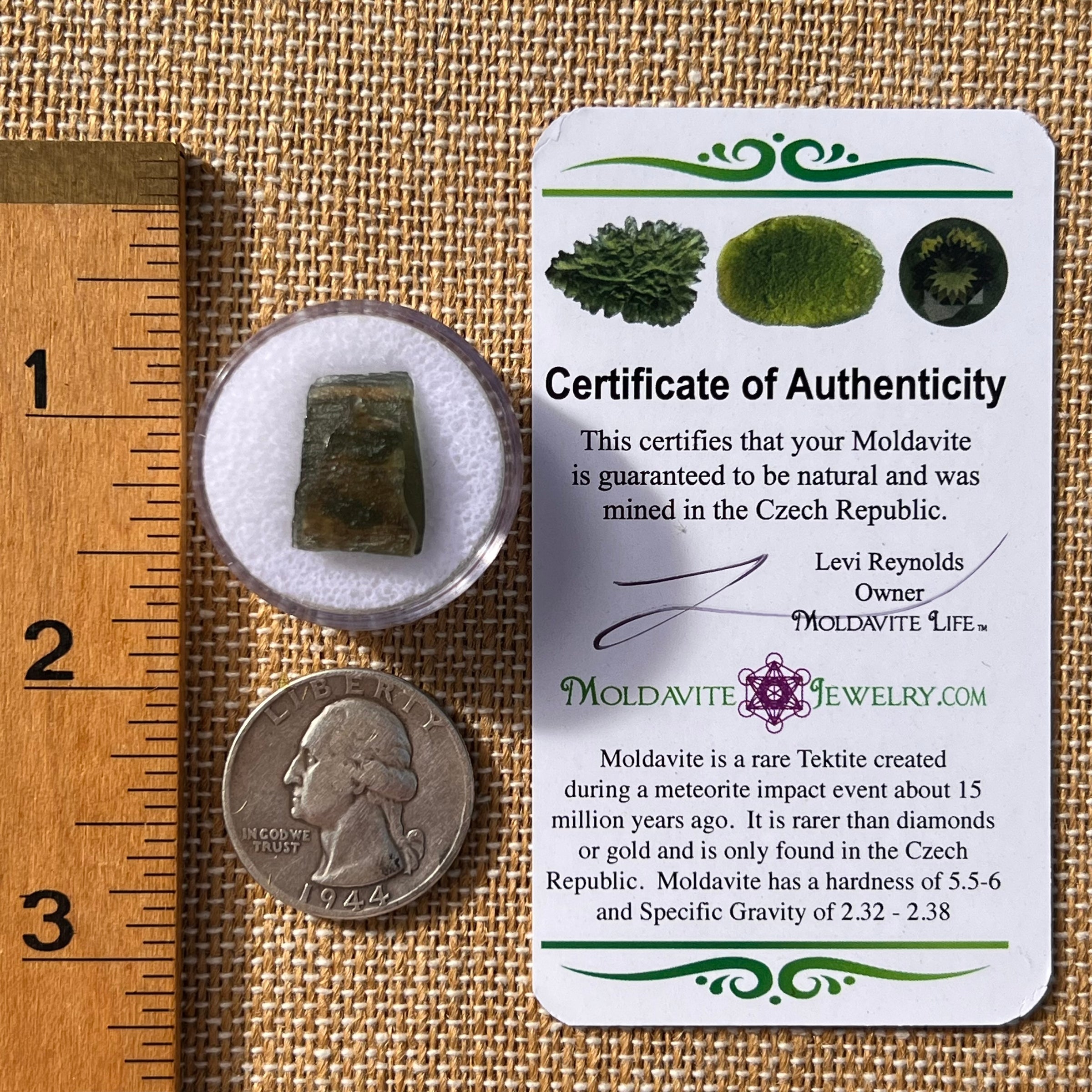 Moldavite Twin 1.5 grams #2257-Moldavite Life