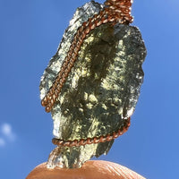 Moldavite Wire Wrapped Pendant 14k GF #5747-Moldavite Life