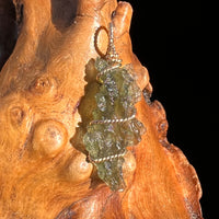 Moldavite Wire Wrapped Pendant 14k GF #8179-Moldavite Life