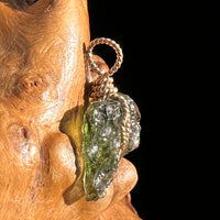 Moldavite Wire Wrapped Pendant 14k GF #8180-Moldavite Life