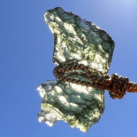 Moldavite Wire Wrapped Pendant 14k GF #8180-Moldavite Life