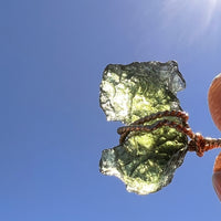 Moldavite Wire Wrapped Pendant 14k GF #8181-Moldavite Life