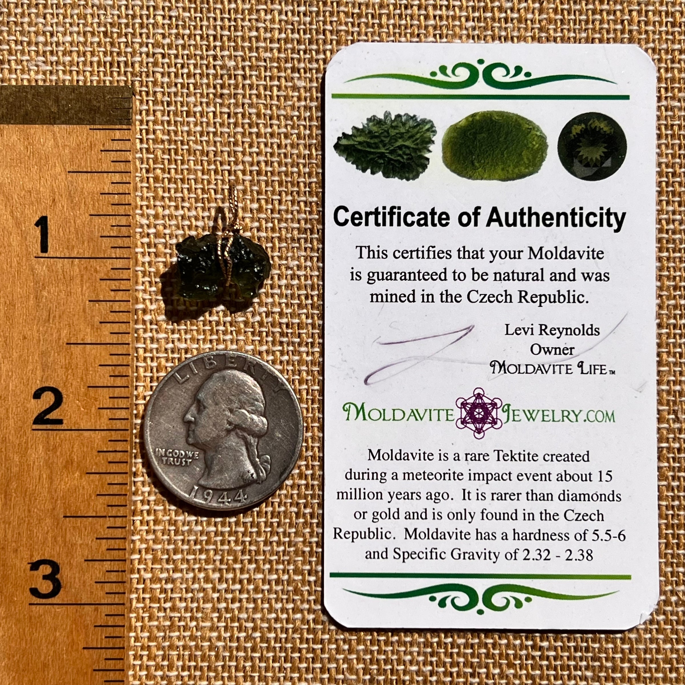 Moldavite Wire Wrapped Pendant 14k GF #8181-Moldavite Life