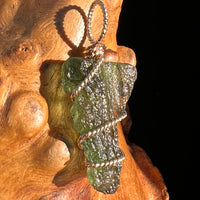 Moldavite Wire Wrapped Pendant 14k GF #8182-Moldavite Life