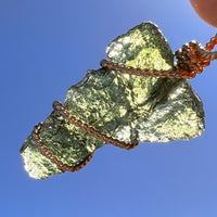 Moldavite Wire Wrapped Pendant 14k GF #8182-Moldavite Life