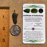 Moldavite Wire Wrapped Pendant 14k GF #8182-Moldavite Life