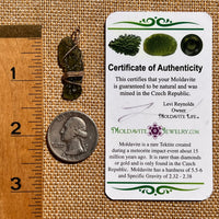 Moldavite Wire Wrapped Pendant 14k GF #8184-Moldavite Life