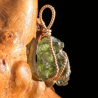 Moldavite Wire Wrapped Pendant 14k GF #8185-Moldavite Life