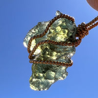 Moldavite Wire Wrapped Pendant 14k GF #8185-Moldavite Life