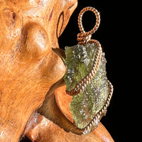 Moldavite Wire Wrapped Pendant 14k GF #8186-Moldavite Life